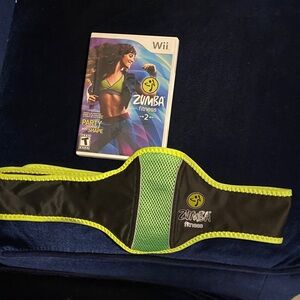 Zumba Fitness 2 for Nintendo Wii with controller insert belt